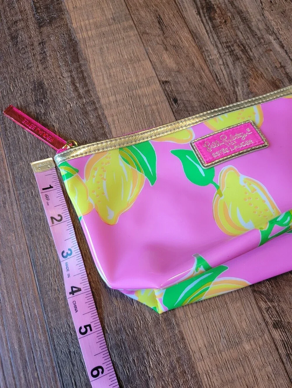 Lilly Pulitzer For Estee Lauder Lemon Print Cosmetic Bag